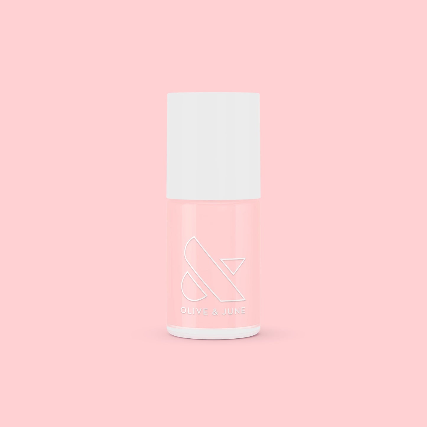 SCL nail polish bottle in soft bubblegum pink shade against a matching light pink background