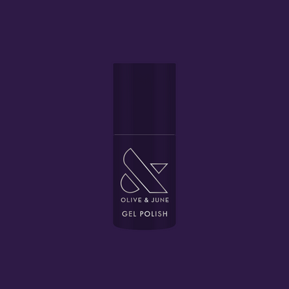 SD - Gel polish bottle in a deep plum shade for an elegant, long-lasting mani by Olive and June