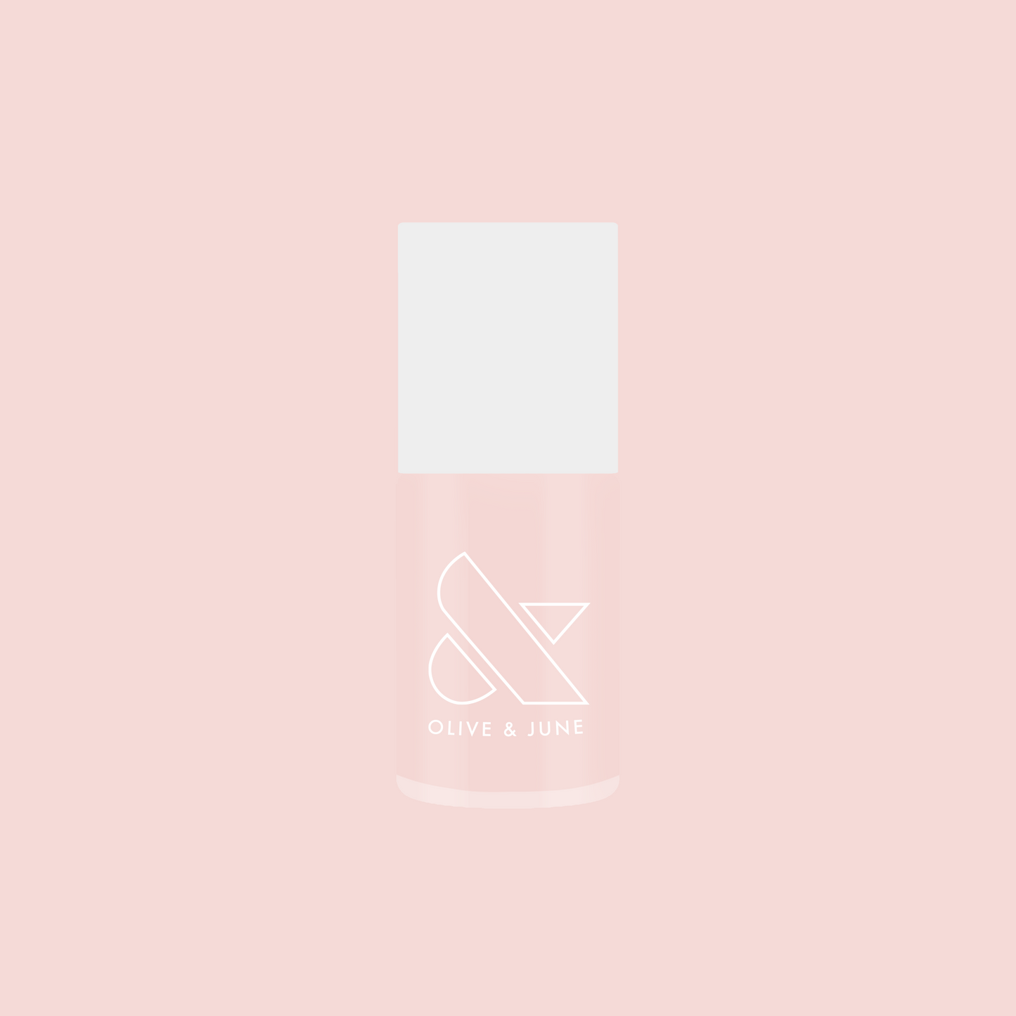 Brave Blush pastel pink nail polish bottle by Olive and June for a smooth, long-lasting at-home manicure or pedicure