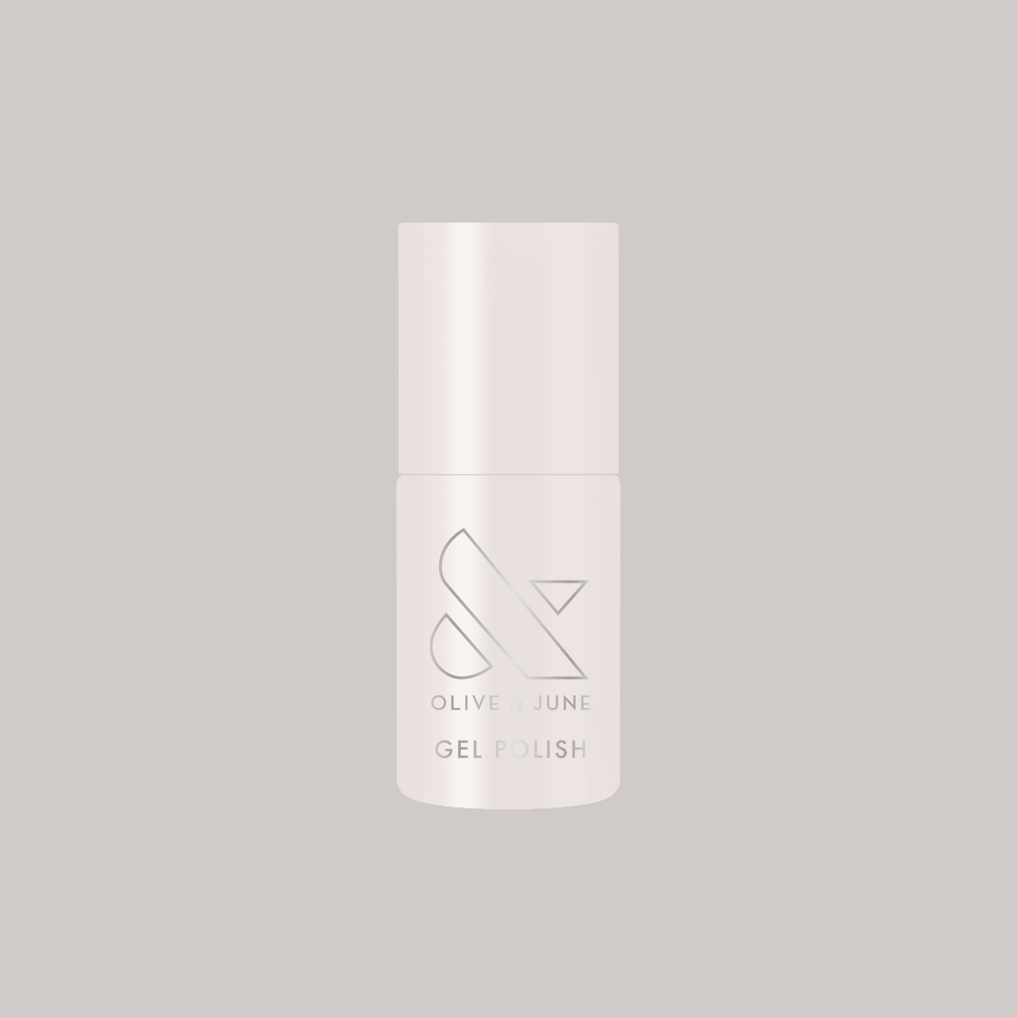 Atlas - Gel bottle with soft pearly white polish by Olive and June for a clean, long-lasting gel manicure or mani.