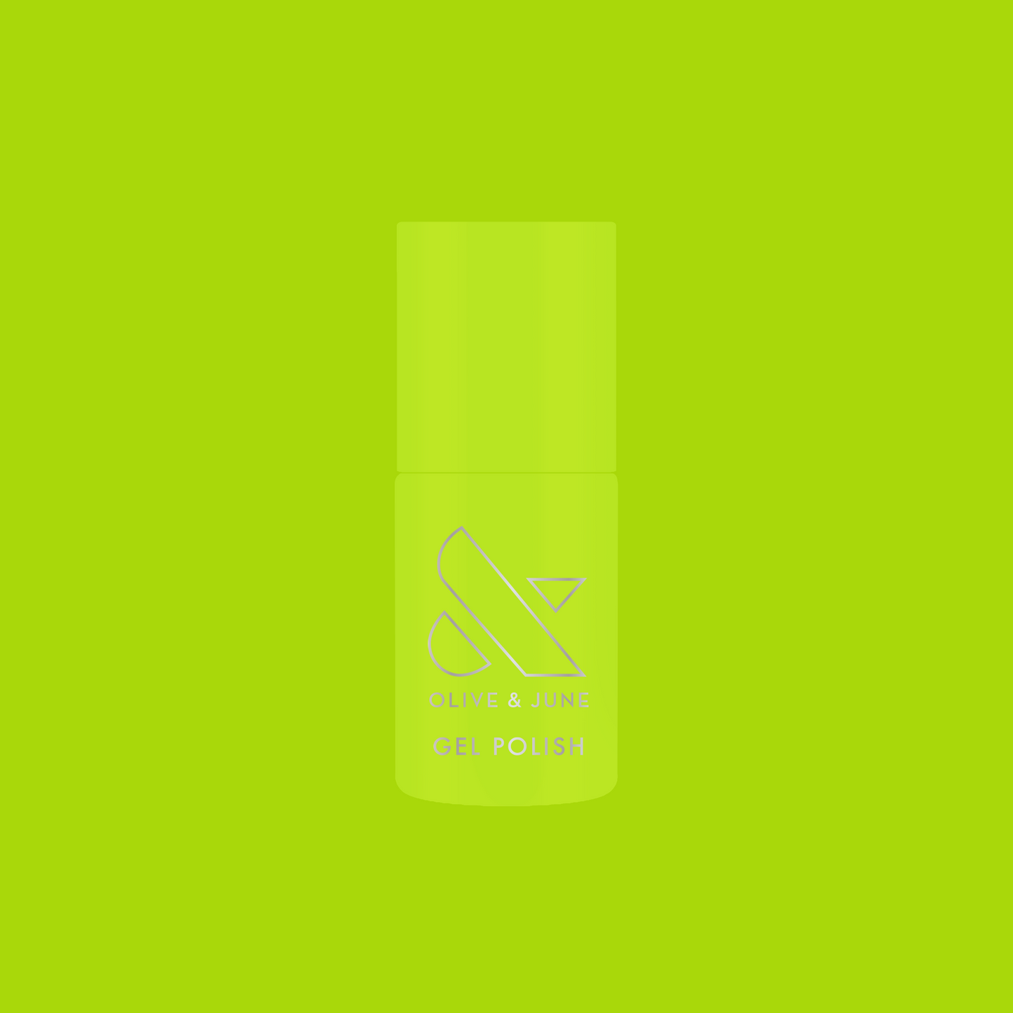 Time To Re-apply - Gel bright neon yellow green gel polish bottle on matching vibrant background for a bold mani look