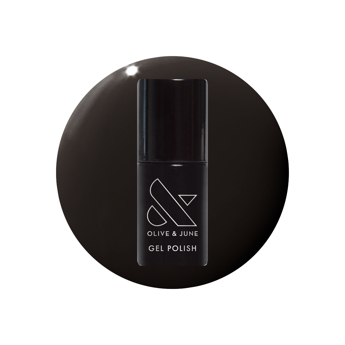 Shop Til You Drop Gel bottle in nearly black vampy red for a dramatic, long-lasting gel polish mani by Olive and June
