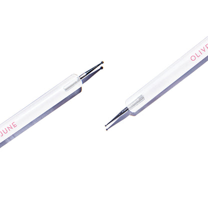 Nail Art Brush Set with precision brush and dotting tool for creating detailed at-home mani designs by Olive and June