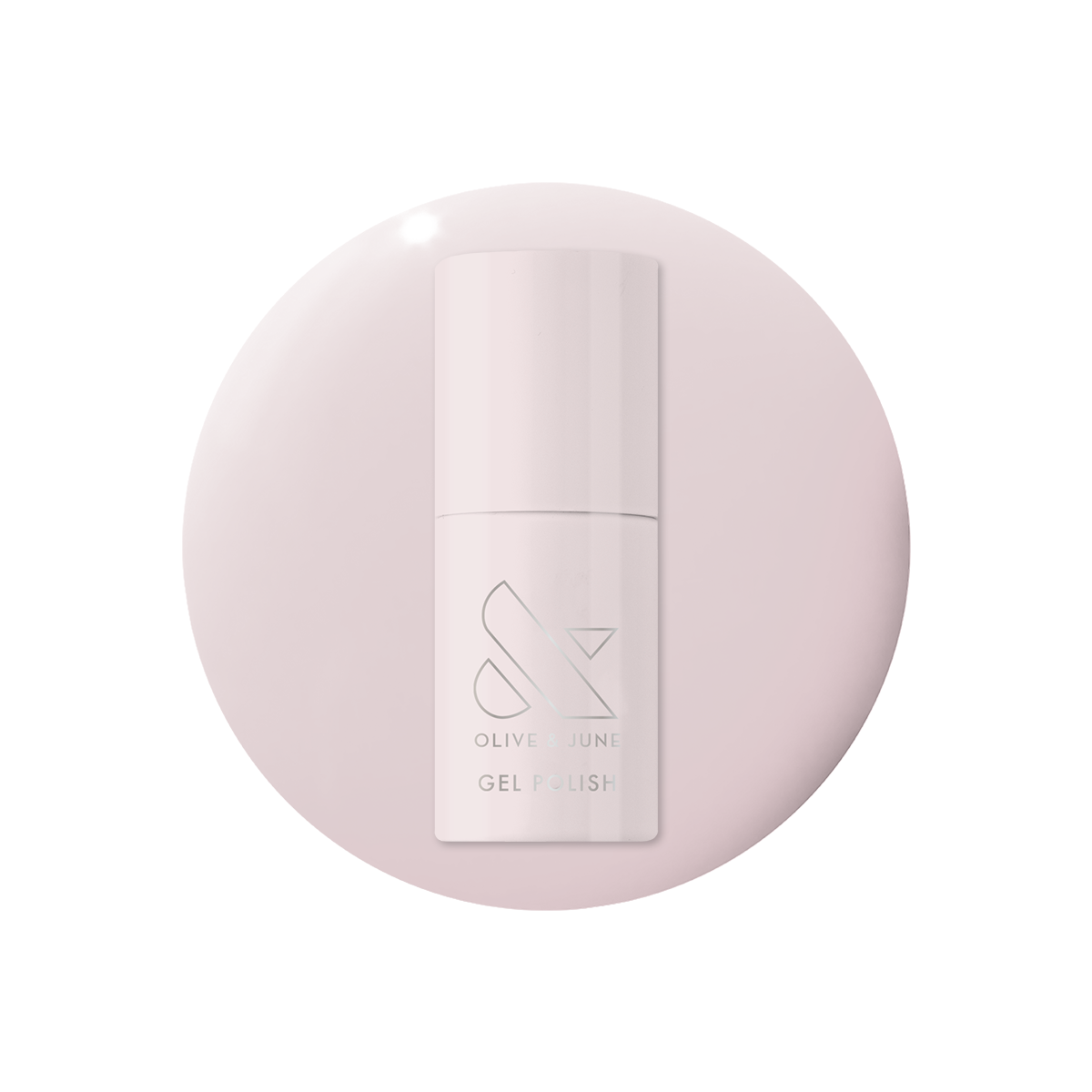 Sculpture Wing - Gel polish bottle on a smooth lavender neutral grey background for mani or pedicure use