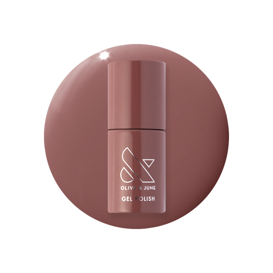 Shacket - Gel bottle in warm rose neutral shade for a smooth, long-lasting gel polish manicure by Olive and June