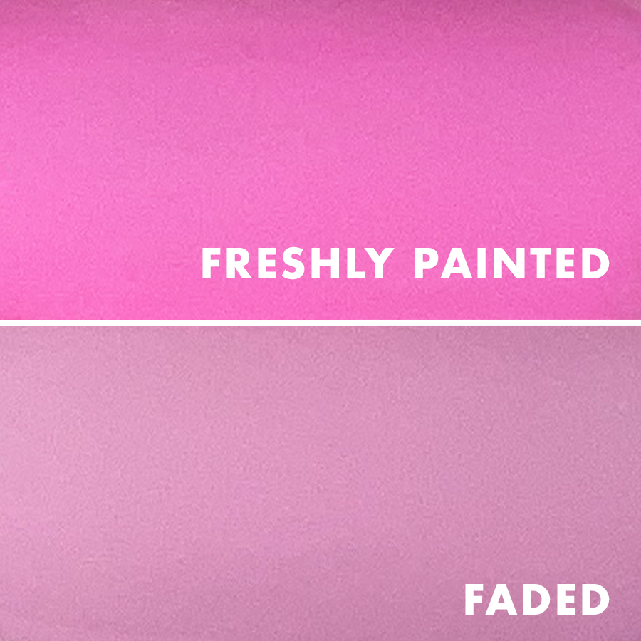 Permanent Vacation - Gel showing bright pink gel polish freshly painted and faded to soft bubblegum after sun exposure
