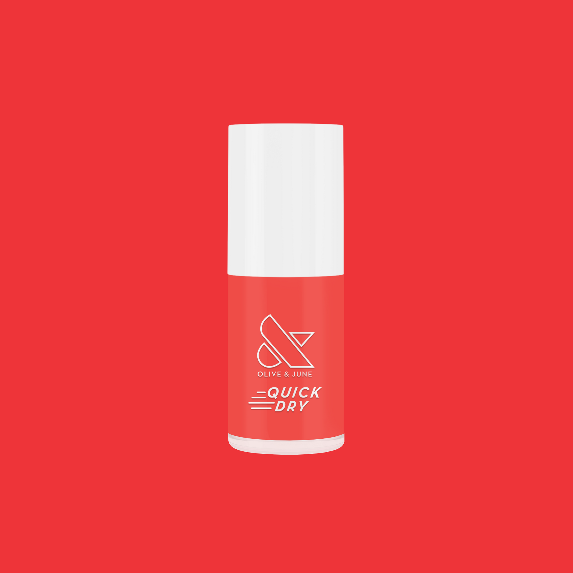 Fragola quick dry polish bottle in bright strawberry pink shade for easy, long-lasting at-home manicures and pedicures
