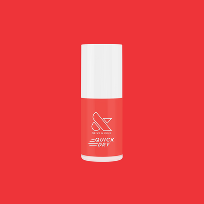 Fragola quick dry polish bottle in bright strawberry pink shade for easy, long-lasting at-home manicures and pedicures