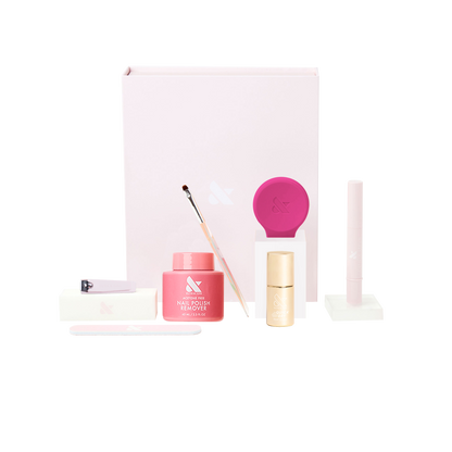The Quick Dry Mani System - 6 Polishes with nail remover, brush, and tools for easy at-home manicure and quick drying polish