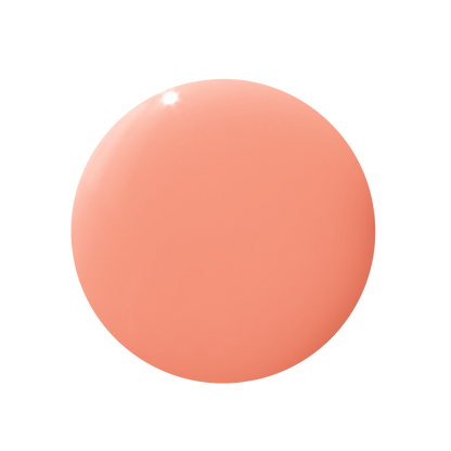 Glossy swatch of Melon gel polish in juicy cantaloupe shade ideal for quick dry manicures and pedicures